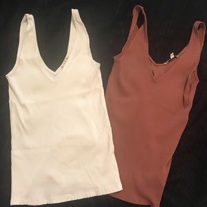 Deep V Neck tank Set